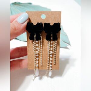 Crystal drop earrings S108